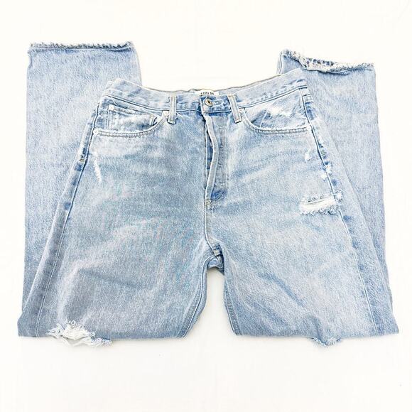 AGOLDE 90's Jean Style A069C-811 Light Wash Ripped Straight Leg Denim Size 28 - Picture 4 of 9